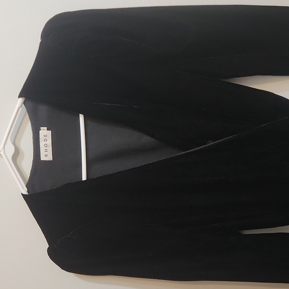 RHODE Lainey Velvet Midi Wrap Dress Size Small - Picture 3 of 6